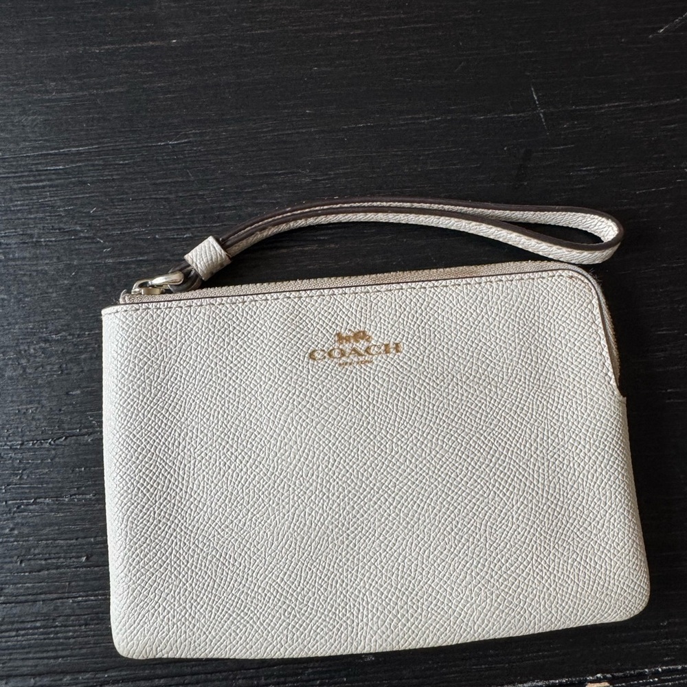 Coach White Wristlet
